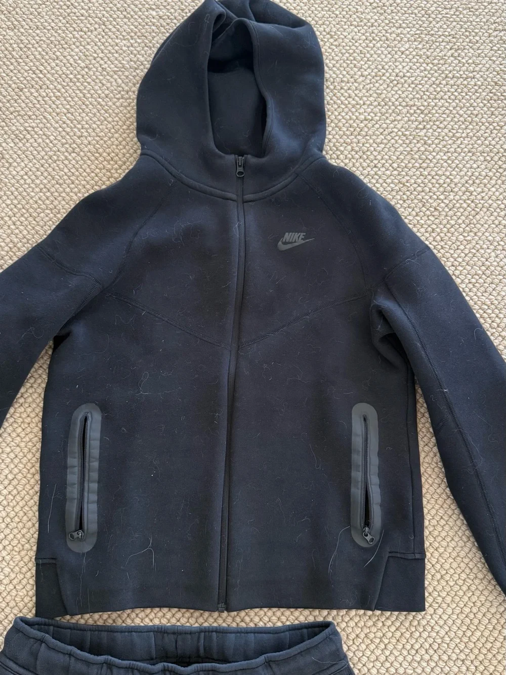 Nike Kids Black Hooded Zip Jacket & Joggers Set
